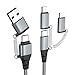 Multi USB Cable, USB C to USB C Cable, Multiple Universal Charging Cable, USB A/USB C to Lightning/Micro USB/Type C 60W PD 3.0 3A Fast Charging Cable for iPhone Laptop Tablet Samsung Galaxy Huawei