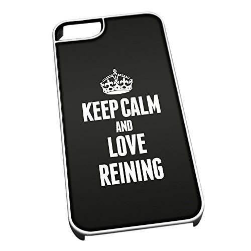 Bianco cover per iPhone 5/5S 1864 nero Keep Calm