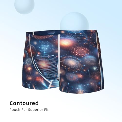 Boys' Cotton Boxer Brief Soft Underwear-Fireworks14