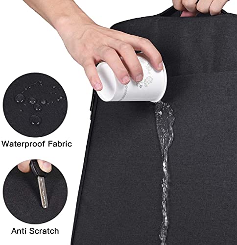 Image of Dynotrek Zipper 17.3 Inch Laptop Sleeve with Charger Pouch Handle Computer Case Cover Slim Briefcase Water-Resistant Compatible for 17-18 inch Hp Lenovo Dell Asus Acer -Charcoal Black