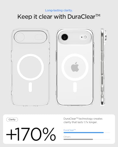 Image of Spigen Ultra Hybrid MagFit Back Cover Case Compatible with iPhone Air (2025), iPhone 17 Air Cover case (TPU + Poly Carbonate | Clear White)