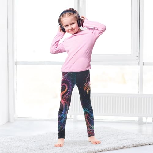 Toddler Girls Leggings Printed Yoga Pants Leggings Rainbow Color Dragon for Kids4