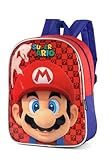 Mochila Costas Escolar Infantil Super Mario Bros Licenciada - Vermelho