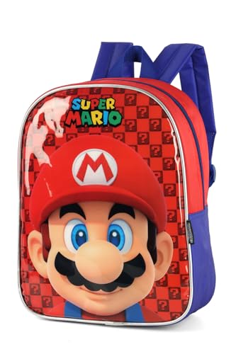 Mochila Costas Escolar Infantil Super Mario Bros Licenciada - Vermelho