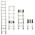 Telescopic Ladders 10.5ft 3.2M 150KG Max Capacity Extension Folding Portable Aluminum Lightweight Easy to Store in Car Trunk Home Loft Attic Step Ladder DIY Builer Supplies EN131