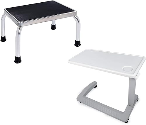 Vaunn Paquete de taburete médico para pies y mesita de noche de lujo