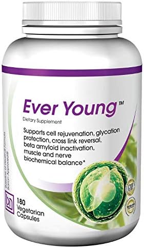 Ever Young - Anti-Aging Nutrition for Skin & Organ Protection with L-Carnosine, Acetyl-L-Carnitine, DMAE