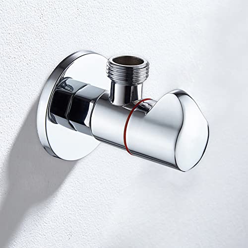 Vanne d'arrêt en laiton 1/2 pouce finition chrome A durable