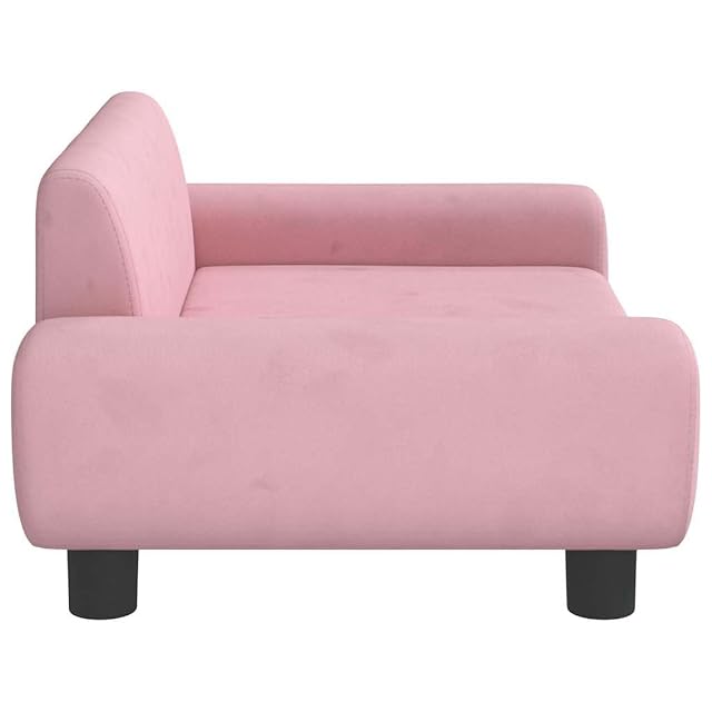 Foto 6 de 7 de vidaXL Cama para Perros de Terciopelo Rosa 70x45x33 cm
