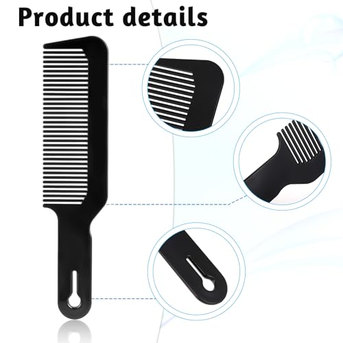 3 Peines para Barbero Resistente al Calor Negro miniatura 7