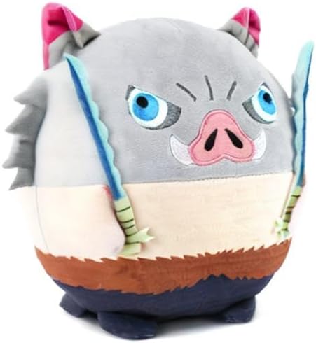 Anime Plush Doll Toy Tanjirou Nezuko Stuffed Plushie Figures Keychain Decoration Kids Gifts Halloween Cosplay Props (Hashibira Inosuke, 10cm /3.94inch)