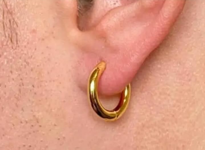 Raur Bali Round Stainless Steel Hoop Stud Earring for Men, Women, Boys, Girls, Unisex, 1 Pair