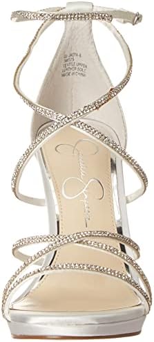 Jessica Simpson Women's JAEYA Heeled Sandal, White, 7.5 | Image 1
