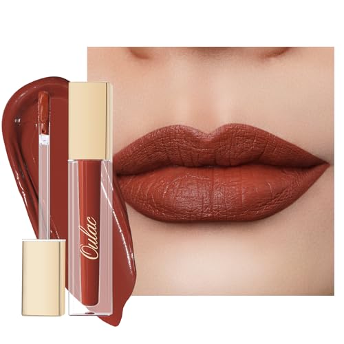 Oulac Matte Liquid Red Lipstick for Women, High Impact Red Long Lasting Lip Stain, Waterproof Matte Lip Gloss Creamy Formula Lipstick with Vitamin E, Vegan, 4.5ml M21