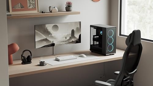 Image of Fractal Design Epoch Black RGB - Lightly Tinted Tempered Glass Side Panel - Gaming PC - Mesh Front Panel - Three Momentum 12 RGB Fans Including - Spacious Interior - ATX /mATX /ITX Support