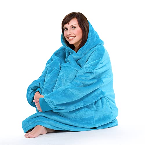 Image of Catalonia Oversized Hoodie Blanket Sweatshirt, Comfortable Sherpa Giant Pullover with Large Front Pocket for Adults Men Women Teenagers Wife Girlfriend