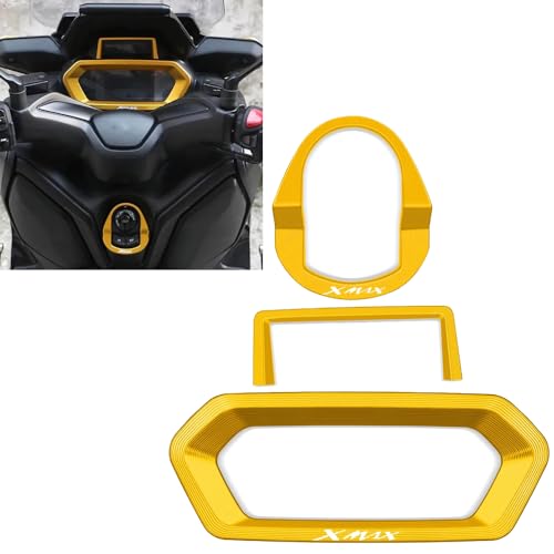 FOR XMAX300 XMAX250 2023 オートバイアクセサリー 電動ドアロック ダッシュボード計器フレームカバートリム X MAX 125 250 xmax250 カスタムパーツ (ゴールデンセット)