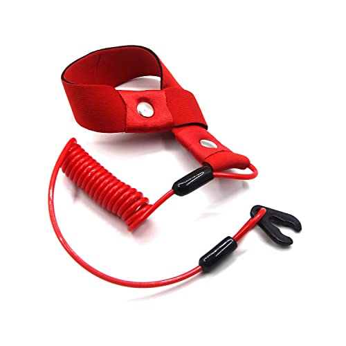 RKURCK Cuerda de seguridad Stop Kill con correa de muñeca para EW2-68348-00-00 todos Yamaha Jet Ski WaveRunner WaveVenture WaveRaider WaveJammer WaveBlaster FX140 Cover
