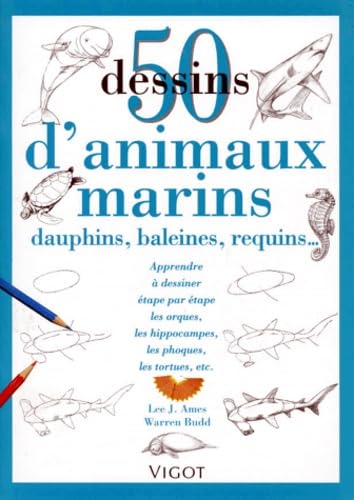 50 dessins d'animaux marins, dauphins, baleines, requins