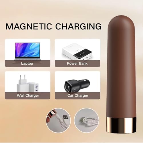 Image of Mini Vibrator Bullet with Remote,Neck and Back Massager (Caramel Color) | 10 Vibration Modes, Rechargeable, Deep Tissue Pain Relief, Waterproof, Remote Control