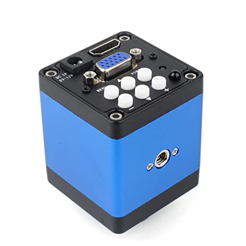 顕微鏡キット 1080P VGA HDMIビデオ顕微鏡カメラ6-60mmズームレンズ 顕微鏡レンズアダプター(D Camera)