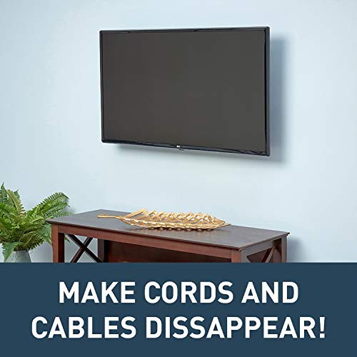 Wiremold Cord Management Kit, In Wall Flat Screen TV Wire and Cable Hider Organizer, Recessed In Wall System, White, ZKT101