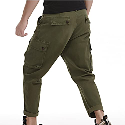 Men's Hiking Pants Casual Outdoor Quick-Dry Lightweight Fishing Mountain Jeans Relaxed-Fit Multi Pocket Solid Trousers2