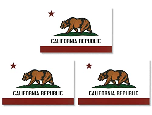 Image of JBCD California Flag Magnet Decal - for Car SUV Truck, 3 Pack, 3x5 Inches