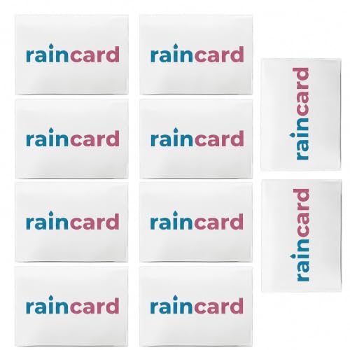 Image of GOVINDGOPAL Unisex Disposable Rain Card Poncho-Ultra-Compact Waterproof Raincoat with Hood Emergency Travel Rainwear for Men&Women Pocket-Size Lightweight Reusable 2-3 Times (Pack of 10, Multicolor)