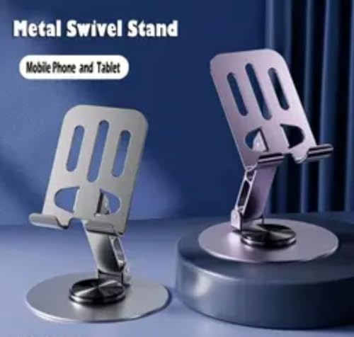 Image of Universal Foldable Metal Smartphones Holder | Mobile Stand | Strong Grip | Supports Portrait & Landscape Mode (Folding Metal Phone Holder)
