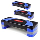 SAPPHIRE Aerobic Steppbrett 3-Stufen höhenverstellbar Stepper Step-Bench Home-Stepper Steppbank Gymnastik Muskulatur Fitnessboard Fitness Fettverbrenung Home Gym SG-055