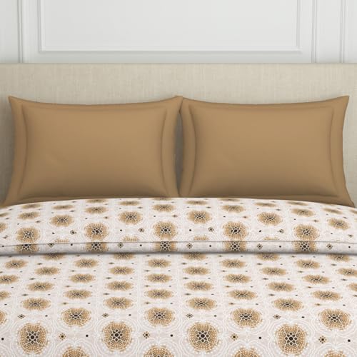 Image of Welspun Polycotton Ac Comforter Double Bed Quilt Blanket | 120 TC Duvets for Double Bed | Health Layer & Machine Washable | (88 inch X 106 inch Inches) - Brown