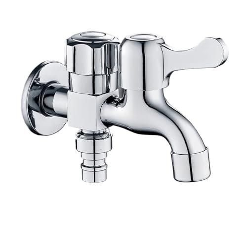 Grifo for lavadora de acero inoxidable con interruptor de una entrada y dos salidas 4