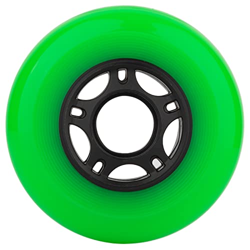 Wheelcome 4-Pack Inline Skate Wheels 64Mm/70Mm/72Mm/76Mm/80Mm 85A Indoor Outdoor Inline Replacement Wheels For Blades Roller Hockey Skates, Caster Board, Luggage, Training, Scooter, Etc (Green, 64Mm) #TOP2