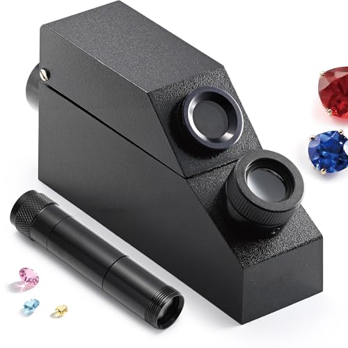Generic Jewelry Refractometer, Portable Gem Tester, Professional Gemstone Tester, Gem Refractometer, Measures Refractive Index 1.30-1.81, Flashlight Included, Easy to Use