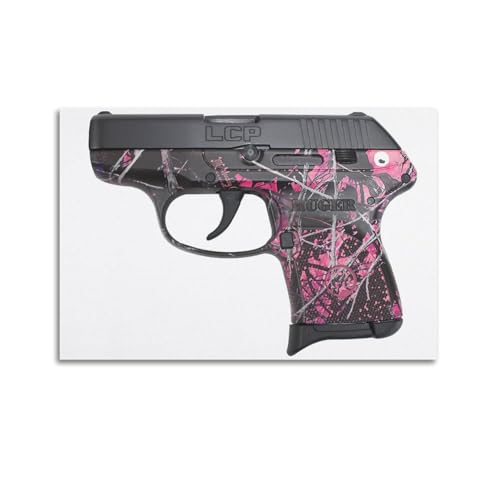 Poster militaire Muddy Girl Ruger LCP 380 AUTO W MUDDY GIRL CAMO - Affiches murales décoratives sur toile - Décoration murale moderne pour chambre à coucher - 30 x 45 cm