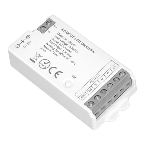Remote Controller 2.4G RGB/RGBW/RGBCCT Controller LED Light Strip LED Controller LED Dimmer(WM-C05RF2.4GHzRFRGBCCTcontroller)