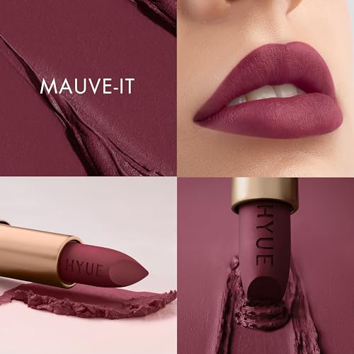 Image of HYUE Mauve Me Hot Lip Kit - Liquid & Velvette Matte Lipsticks, Lip Tint, Lip Plumper | 16.4 ml | Long-Wear Soft-Matte Finish | with Jojoba, Almond & Indian Gooseberry Extract | Full Makeup Set