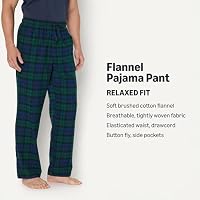 Amazon Essentials Herren Atmungsaktive Flanell-Pyjamahose (Erhältlich In Groß Und Schwer), Dunkelgrün Marineblau Blackwatch Plaid, XL – Ansicht 2
