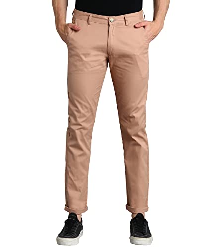 Image of Urbano Fashion Men's Cotton Light Weight Non-Stretch Slim Fit Casual Trousers