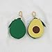 MC Fashion PU Leather Fruit Mini Coin Purse - Cute Multi-Use Bag Charm Keychain for Women Girls (Avocado)