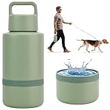 KEWIXY Insulated Dog Water Bottle with Travel Bowl, Dog...