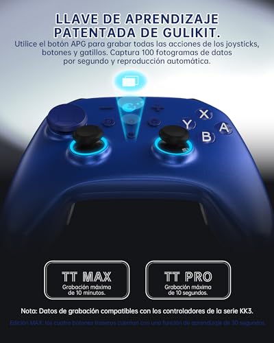 Image of GuliKit TT MAX Wireless Controller (Blue)-720 TMR Joystick, 950mAh