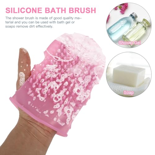 FOMIYES 2pcs Silicone Scrubbers Bath Brush Glove Bath Brush Body Wash Scrubber Silicone Gloves Back Body Shower - Image 2
