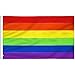 Produktbild Lixure Regenbogen Flagge/Fahne LGBT Flagge 150 X 90cm(5ftx3ft) Homosexuell Stolz Lesben Flagge Lebhafte Farbe und UV Verblassen Beständig mit Messing-Ösen Nylon wasserdichte Fahne MEHRWEG