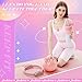 Poen 7 Pcs Pilates Essentials Kit for Women Home Workout Pilates Equipment Ring and Ball Set with 11.81 Inch Circle 9.84 Inch Yoga Ball Resistance Bands Cup Bag Socks for Beginners(Pink)