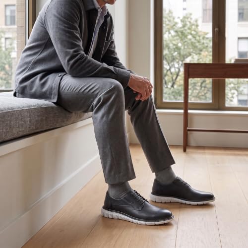 Image of Marc Joseph New York Mens Hands Free Slip On Plain Toe Oxford Shoes Business Formal Derby Lightweight Sneakers