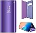 Produktbild SevenPanda Samsung S9 Plus Handyhülle Mirror, Samsung Galaxy S9 Plus 2018 Hülle, Brieftasche Flip Luxus Metall Transparent Handytasche Book PC Hart Schale Abdeckung - Dunkelblau