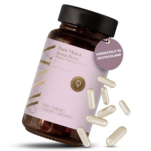 MANIA Maca Cápsulas – 120 Cápsulas veganas Maca Root – Maca pura de Perú – Cápsulas Maca en dosis altas