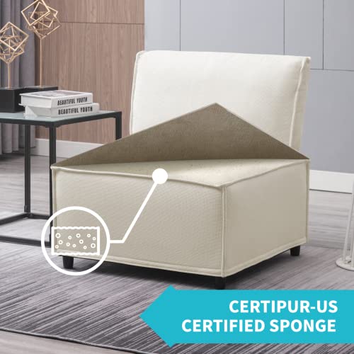 Cecer U Shaped Modular Sectional Sofa, L Shaped Convertible Couch Sofa, Queen Sleeper Sofa, Variable Modular Oversized Couches For Living Room, Beige #TOP3